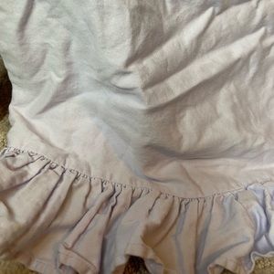 Lavender ruffle crib skirt